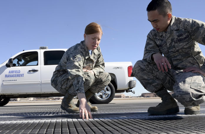 US Air Force photo of airfield inspection