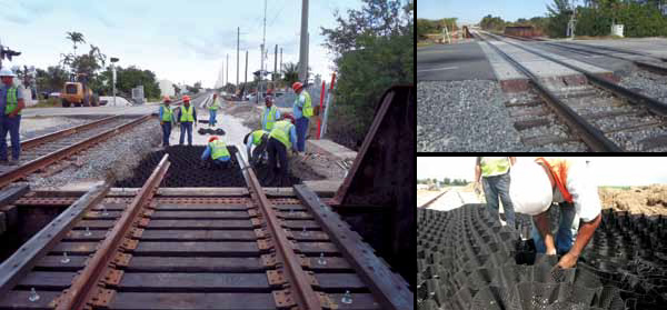 Railway Ballast Stabilization with Geocell at Bridge Approaches