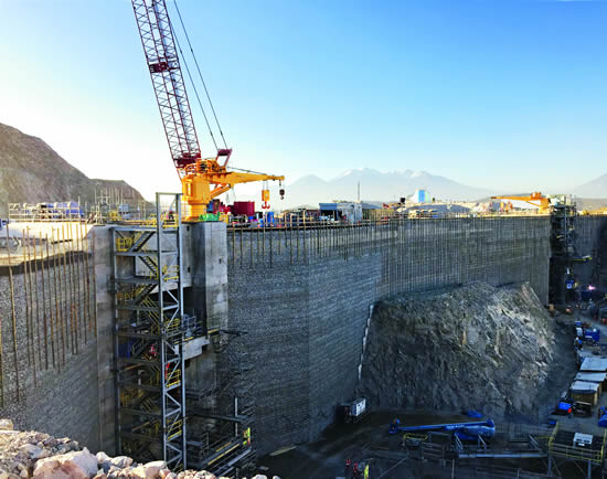 34m High MSE Walls for Cerro Verde Copper Mine Crushers