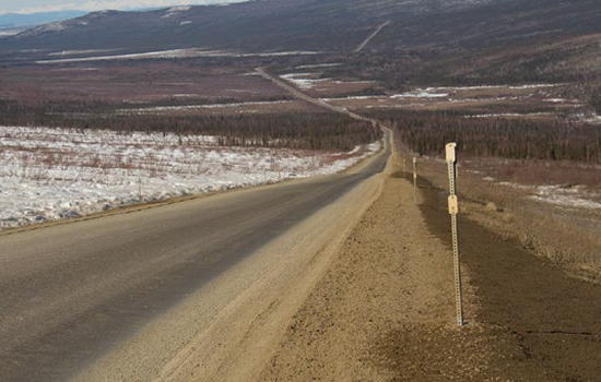 Enhanced wicking geotextile - Frost Heave Mitigation for Alaskan Highway