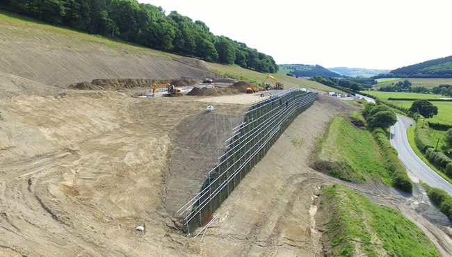 Reinforced Soil Wall Supports 1000 Ton Crane Working Platform