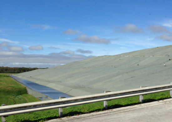 Photo of Alternative Final Cover System: Exposed Geomembrane