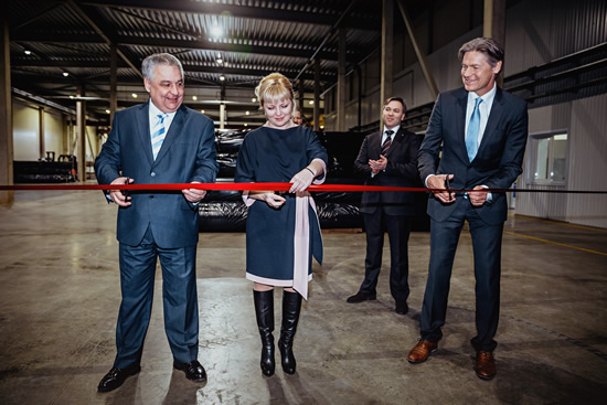 Image of Ribbon-Cutting, HUESKER manufacturing plant in Russian geosynthetics market