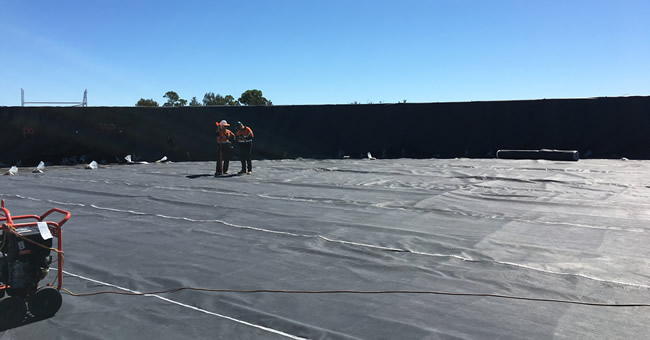 Photo of graphene-enhanced geotextile installation in Queensland