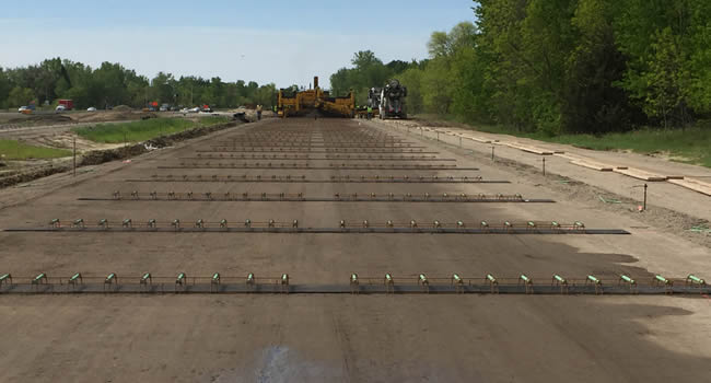 Photo of MnDOT Project Using GSE RoaDrain at Expansion Joints