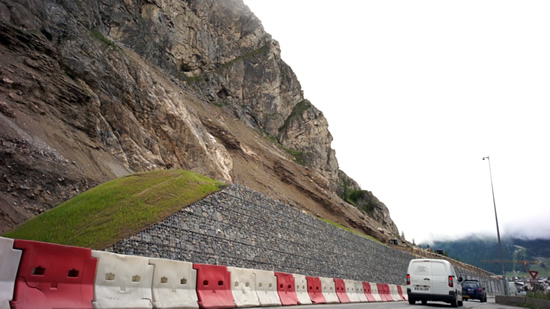 NAUE Rockfall Protection Wall, France