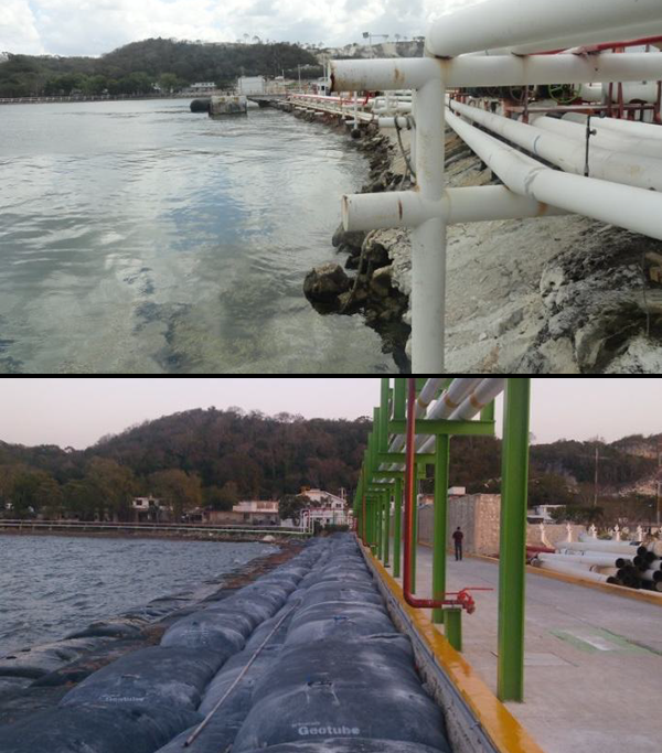 Dock slope images from 2013 and 2015 to show transformation