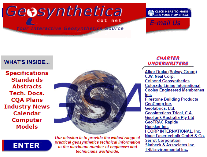 Geosynthetica screenshot from October 2000
