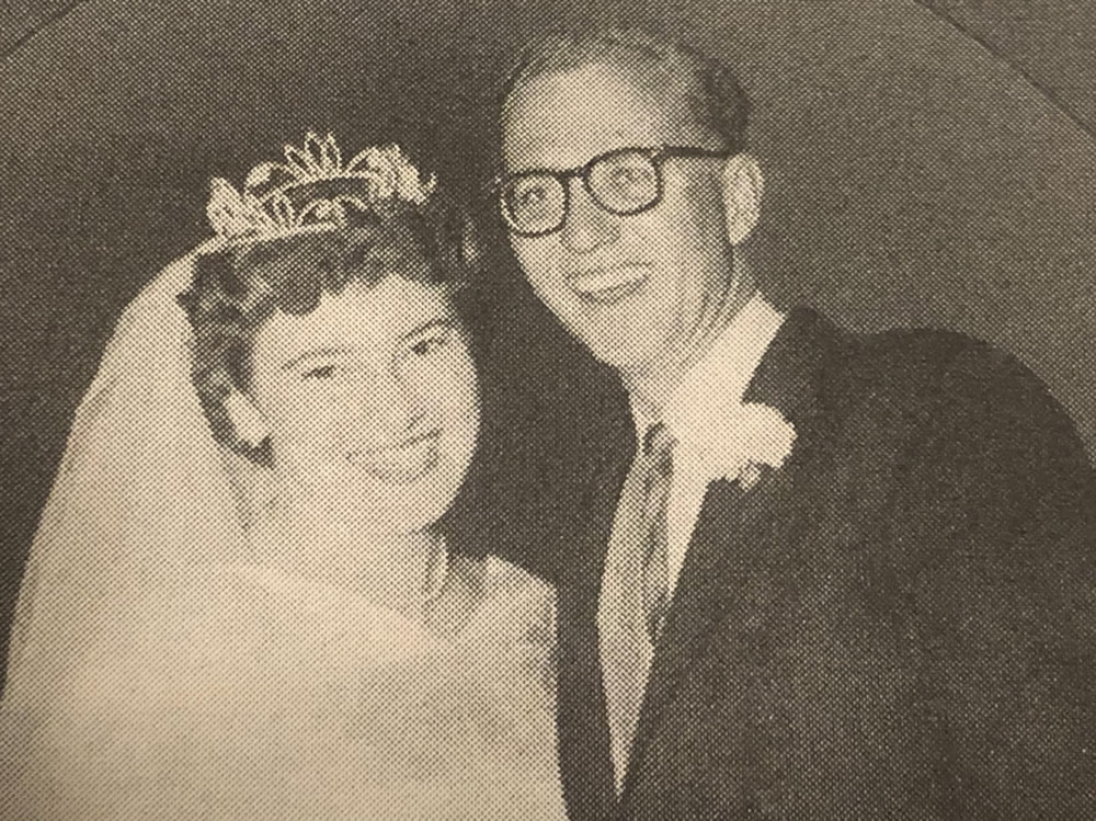Robert Koerner and Paula at their wedding, 1959