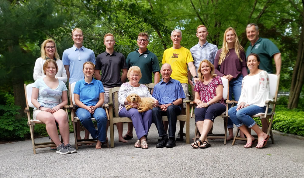 Robert Koerner and Paula with family, May 2019