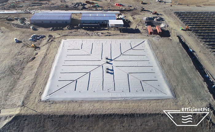 Construction of a Pit Thermal Energy Storage pond via Solmax