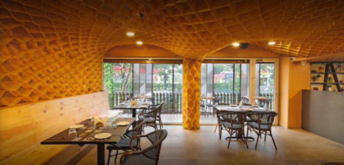 Photo of Restaurant Interior Design with Geocells
