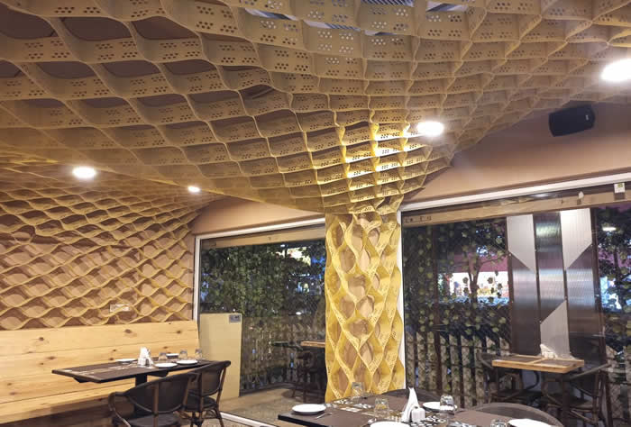 Photo of Restaurant Interior Design with Geocells