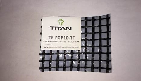 Image of Titan Environmental Fiberglass Geogrids; New Tack Film Coating Improves System Bonding