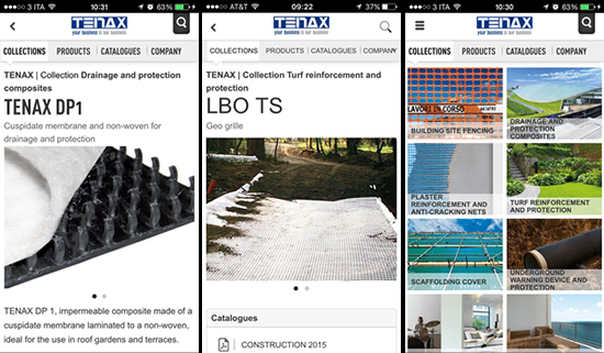 Geosynthetics Apps for iPhone and Android Smartphones - Tenax S.p.A.